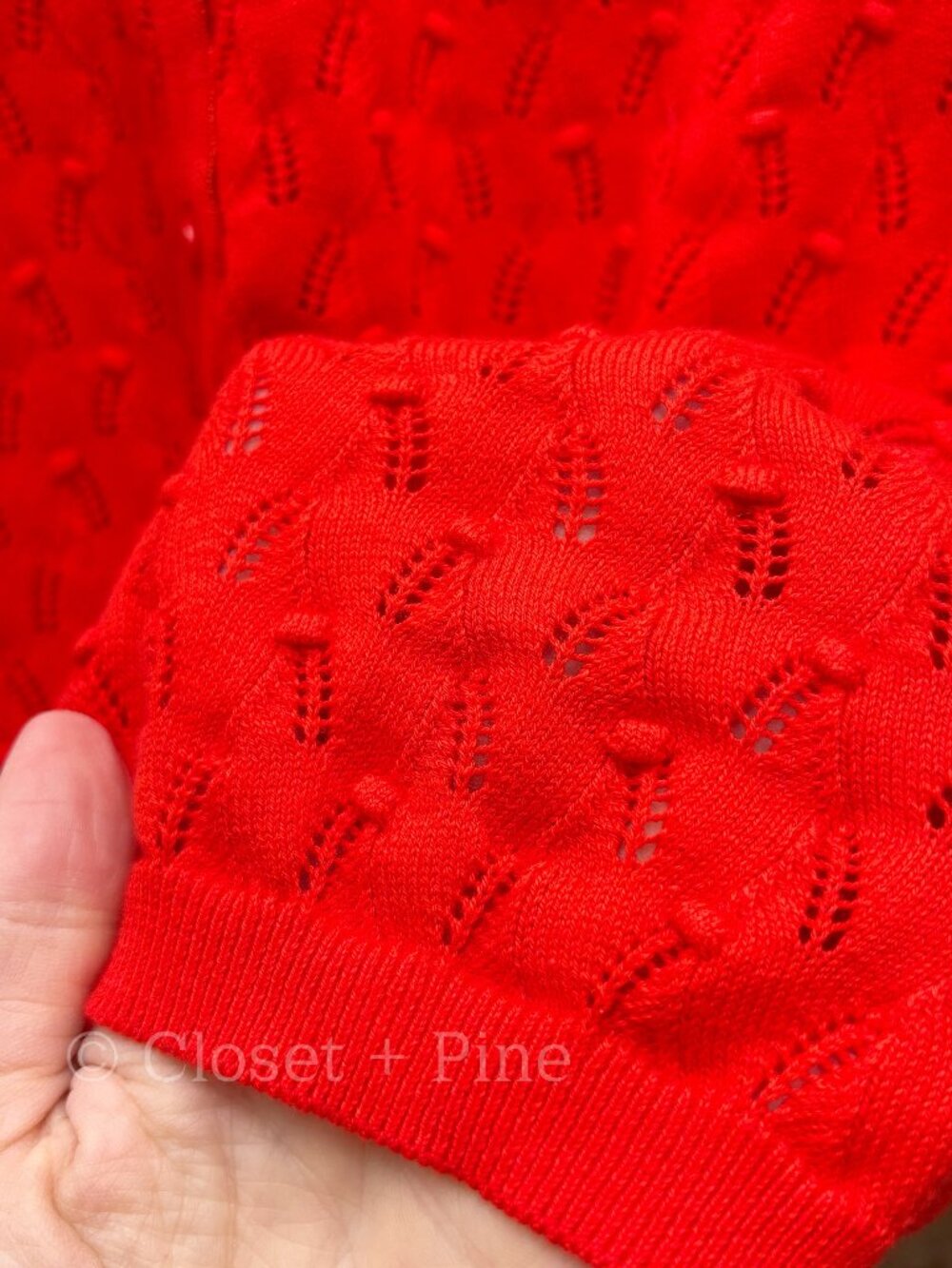Sezane Philippe Jumper Cardigan Sweater Size Small Coral Red - Picture 9 of 15